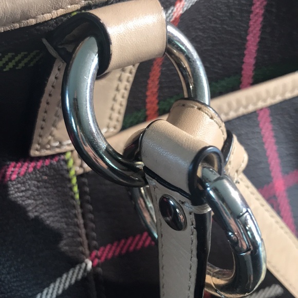 VINTAGE COACH PEYTON TATTERSAL Pre-Loved TOTE Bag/Purse - Picture 4 of 12